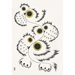 27- PADLOO SAMAYUALIE   1977-       Swirling Owls