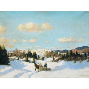 FREDERICK S. COBURN, RCA   1871-1960       Logging On a Bright Winter's Day, 1927         SOLD