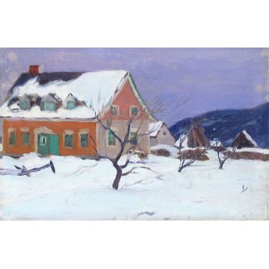 CLARENCE A. GAGNON, RCA   1881-1942       Maison du village de Baie St-Paul, 1915