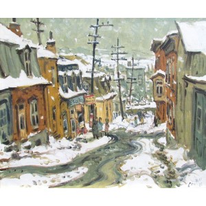 JOHN LITTLE, RCA  1928-          Rue Deligny at Lavigueur, Quebec, 1963