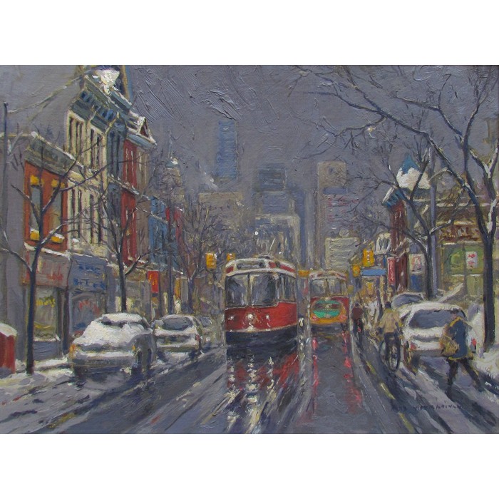 ARTO YUZBASIYAN 1948 - Queen Street West, Toronto           SOLD